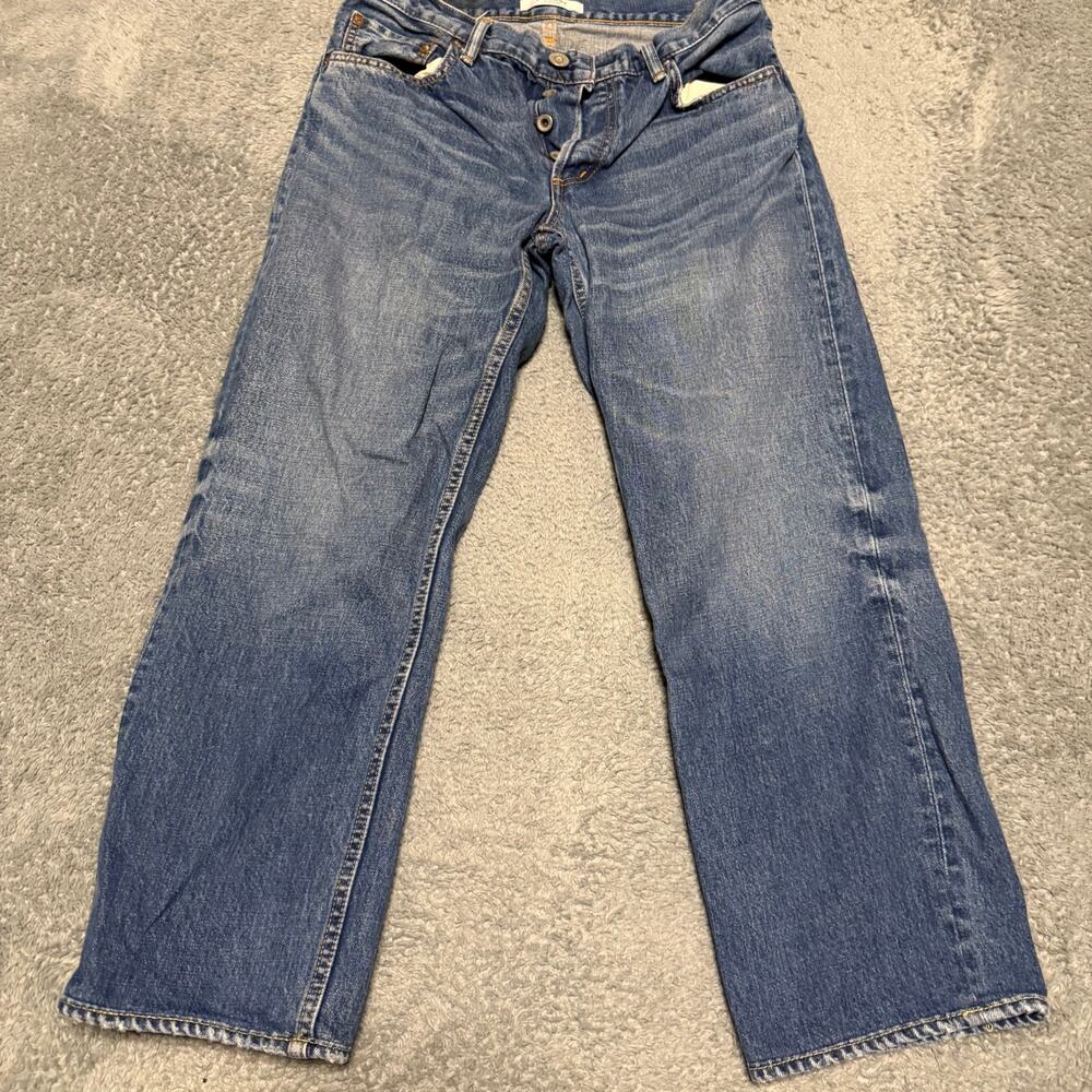 Moussy Vintage Jeans Womens 26 (29x25.5) Blue Straight Denim Baggy Loose